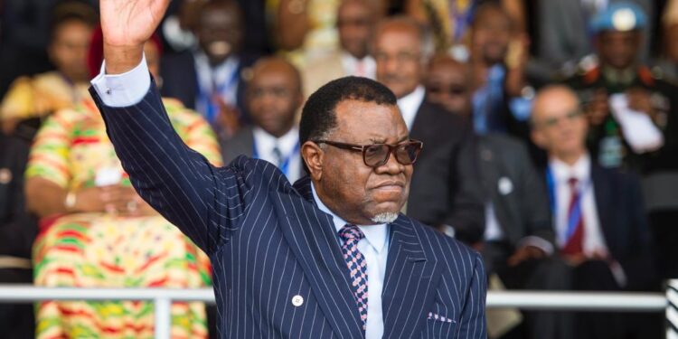 The Late Namibian President Hage Geingob . Photo/Courtesy. 