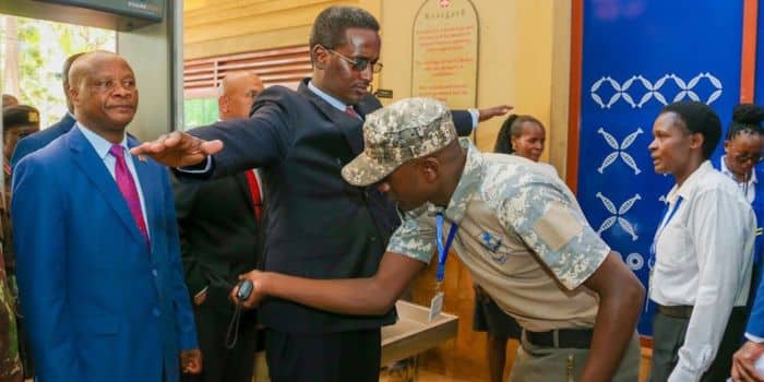Psra Dg Fazul Mohamed Goes Through A Routine Security Check At A Mall In Nairobi. Photo/Psra