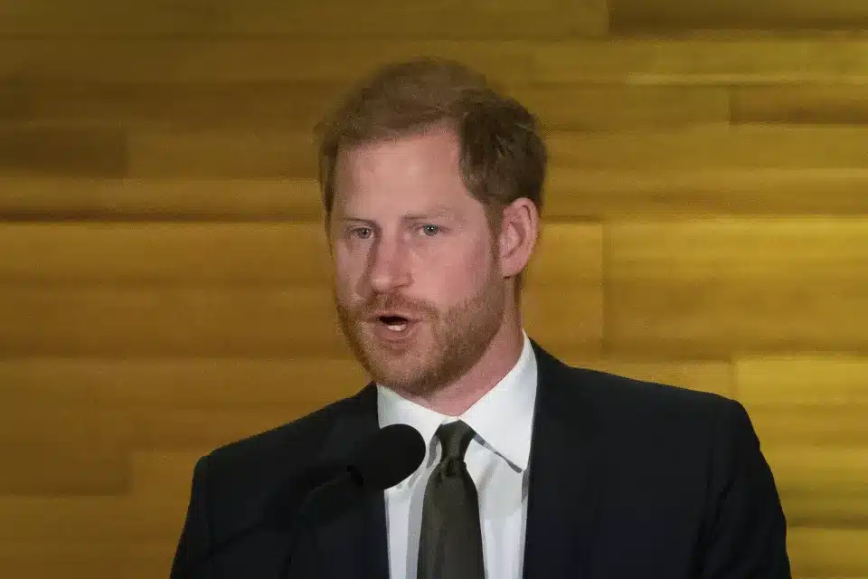 Prince Harry Speaks During The &Quot;One Year To Go&Quot; Invictus Games Dinner In Vancouver, British Columbia, Friday, Feb. 16, 2024. Photo/ Courtesy