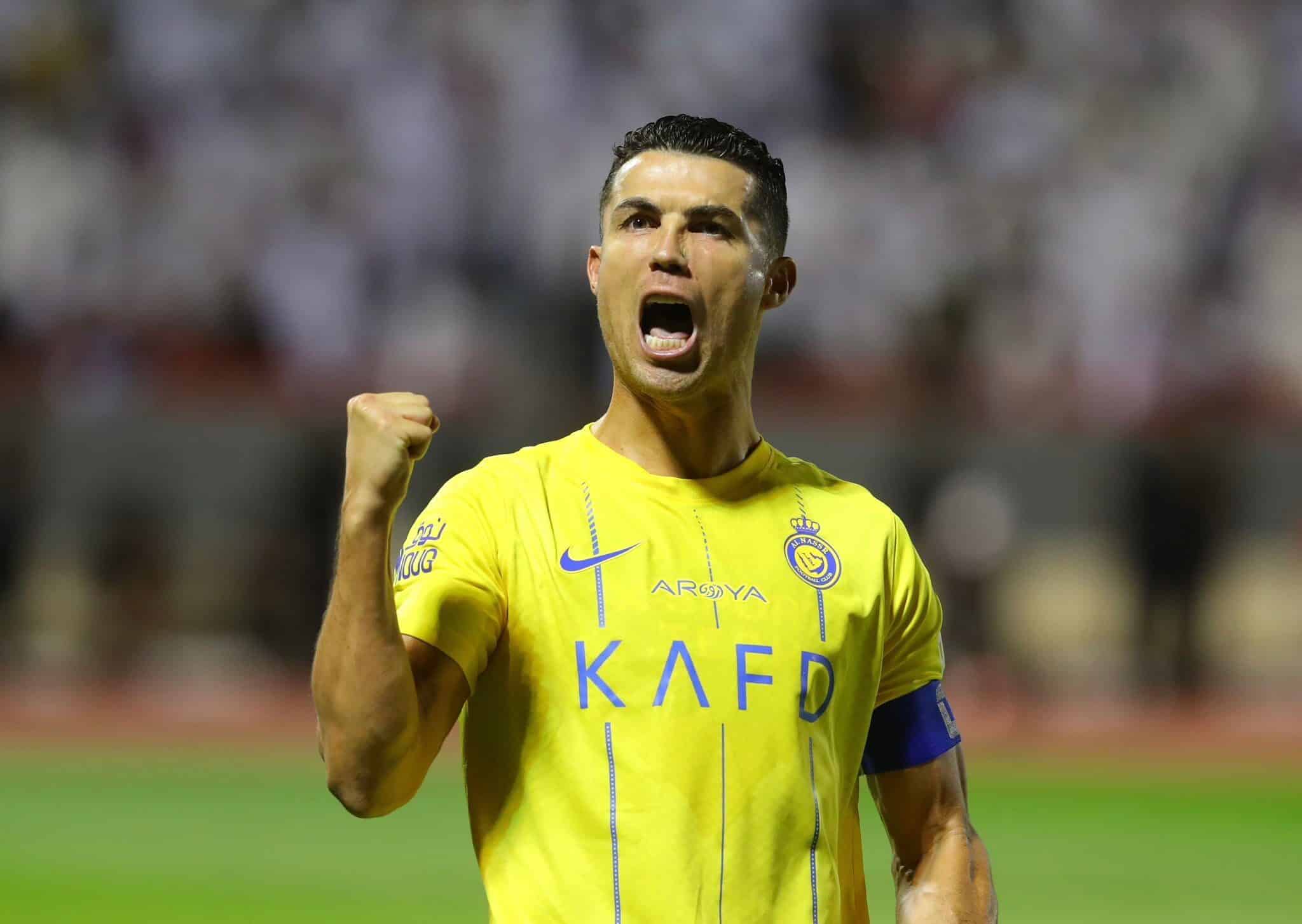 A Photo Of Cristiano Ronaldo Celebrating A Win.