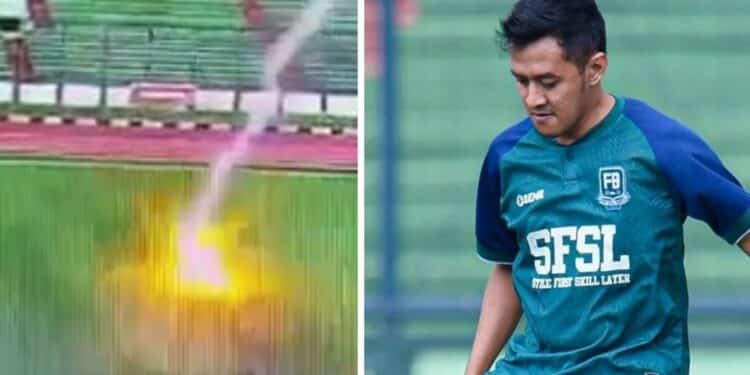 Football Player Dies After Being Struck By Lightning During Match Lightning + Footballer