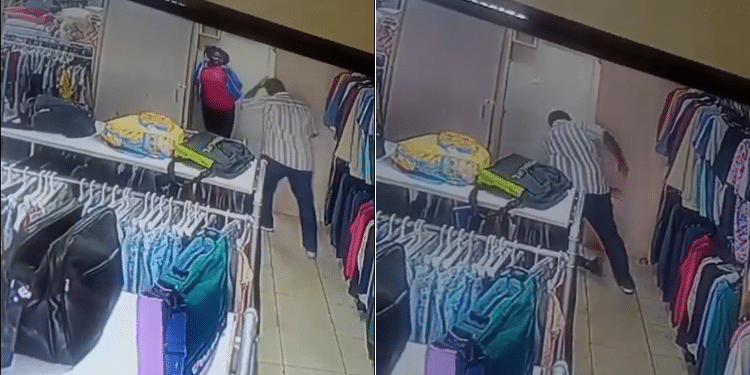 Uproar As Cctv Captures Man Beating Up Woman At A Shop