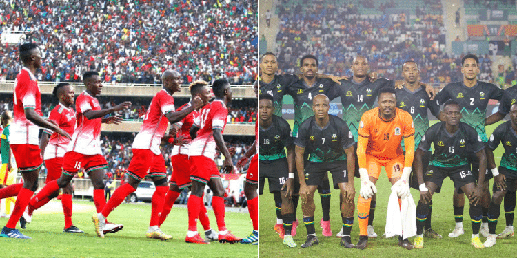 Kenya Beats Tanzania Despite Missing Afcon In Latest Fifa Ranking A Collage Photo Of Harambee Stars(L) And Taifa Stars.
