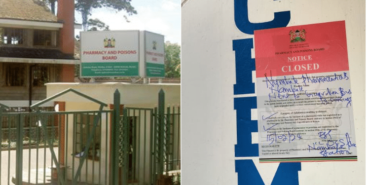 Some Of The Pharmaceutical Outlets Closed By The Pharmacy And Poisons Board. Photo/ Courtesy