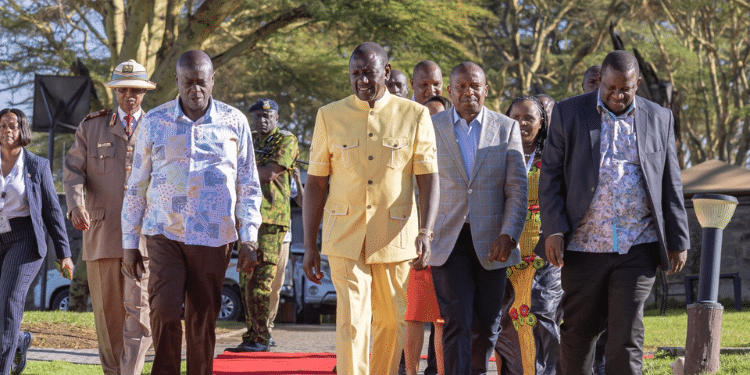 President Williams Ruto Arrives For The Final Day Of The 2Nd National Executive Retreat In Naivasha, Nakuru County.