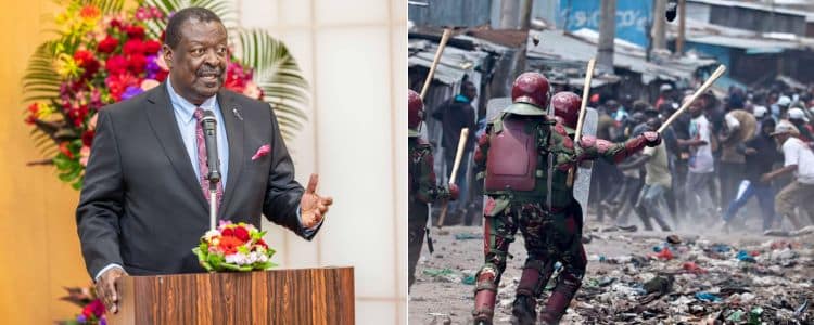 Kenya'S Police Brutality Features In Mudavadi Address At Au