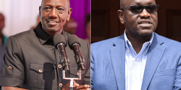 A Collage Of President William Ruto With Third Way Alliance Leader Ekuru Aukot.