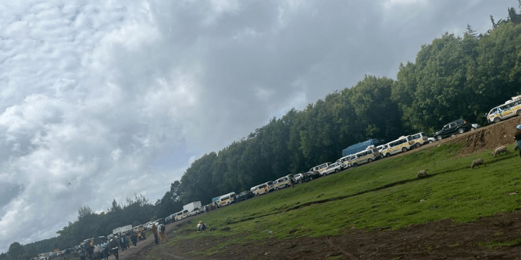 Traffic Jam Along The Nairobi-Nakuru Highway. Photo/Kenha.