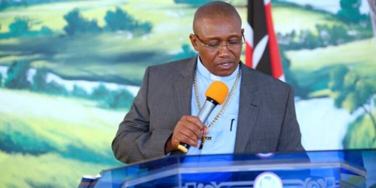 Bishop David Gakuyo In A Past Church Service.