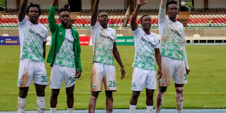 Gor Mahia Players Celebrate During A Past Match.