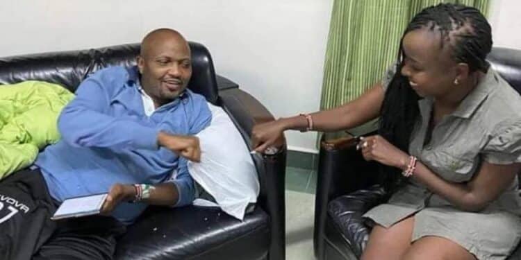 Public Service Cs Moses Kuria With Jacque Maribe. Photo/Courtesy.