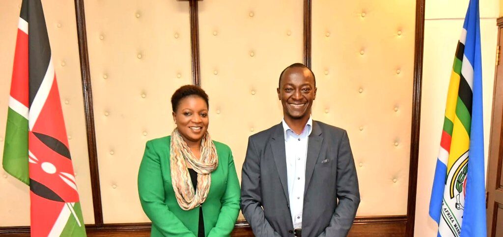 Health Cs Susan Kihika And Kma President Simon Kigondu. Photo/ Health Cs