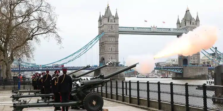 Gun Salute In London During A Past Uk Royals Funeral Event. Photo/ Courtesy