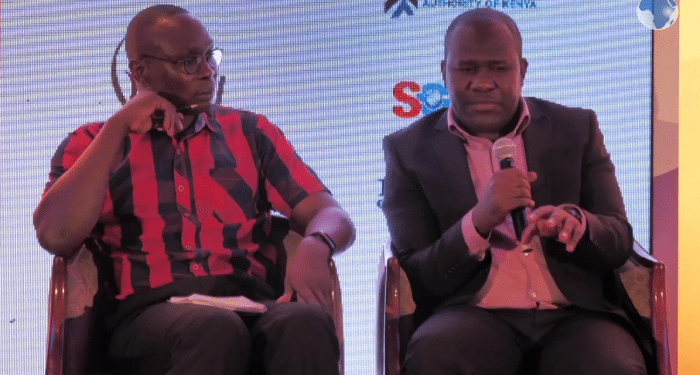 Standard Group Editor-In-Chief Ochieng Rapuro (Left) And Incoming Strategy And Content Editor For Broadcast Peter Opondo At A Past Event.