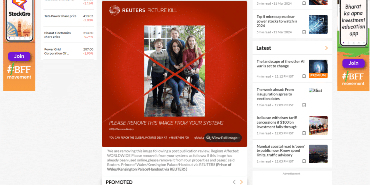 Middleton Mother'S Day Photo Sparks Manipulation Controversy