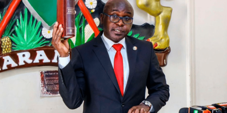 Kenya Revenue Authority Commissioner-General Humphrey Wattanga Mulongo Takes An Oath Of Office At The Supreme Court Of Kenya On August 24, 2023