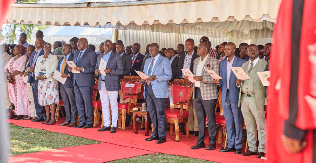 Deputy President Rigathi Gachagua Attending Church Service At Kapsabet Aic In Nandi County For The Installation Of Bishop Moses Serem. Photo/ Dpcs