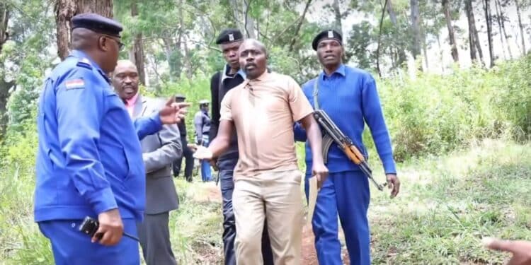Cs Wahome Temporarily Detained At Disputed Loresho Land Lands Cs Alice Wahome