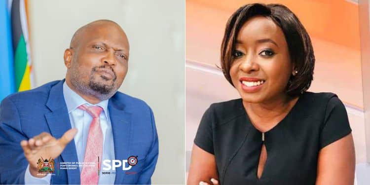 Psc Denies Appointing Jacque Maribe To Moses Kuria'S Ministry A Photo Collage Of Moseskuria And Jacque Maribe.