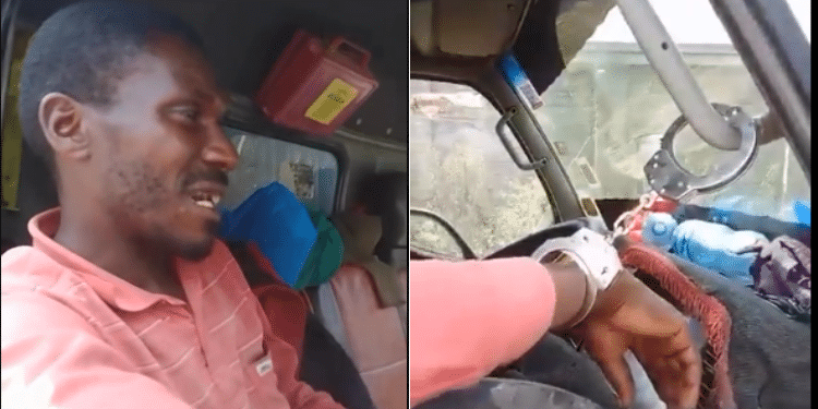Truth Behind Video Of Man Crying &Amp; Cuffed Inside A Lorry Eric Omondi Offers To Help Driver Handcuffed Inside Lorry