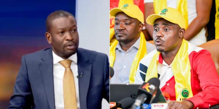 A Side To Side Photo Of Nairobi Senator Edwin Sifuna And Uda Secretary General Cleophas Malala.