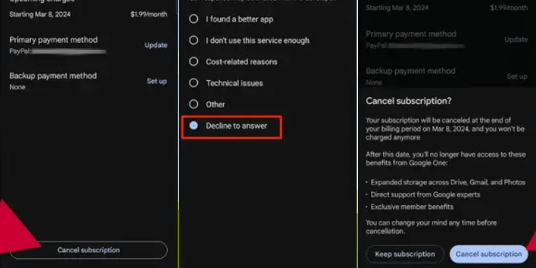 A Screenshot Showing Last Procedures Of Counselling Subscriptions.