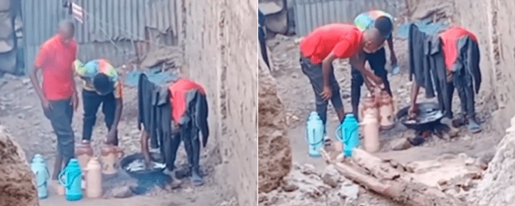Reactions As Kahawa Hawkers Are Captured Cooking Using Hands