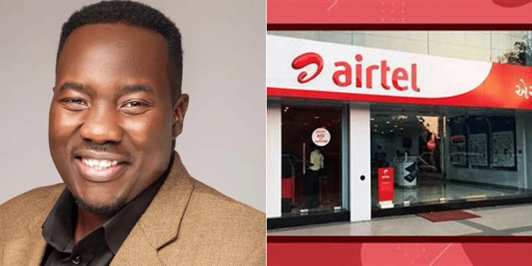 A Collage Photo Of Ex- Citizen Tv Presenter And Airtel Shop. Photo/ Courtesy