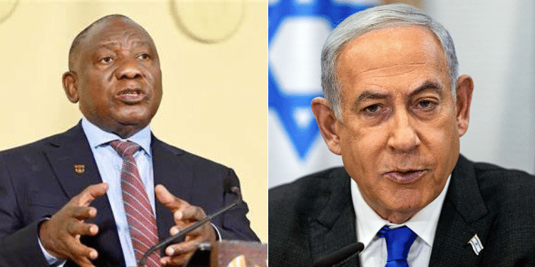 A Collage Photo Of South Africa'S President Cyril Ramaphosa And Israel'S Prime Minister Benjamin Netanyahu. Photo/ Courtesy