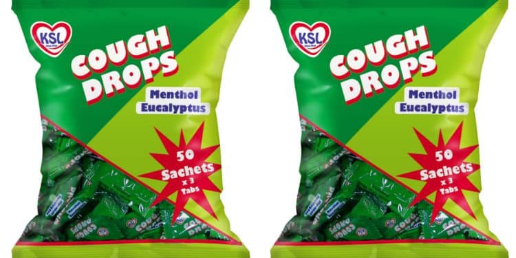 A Photo Collage Showing Packed Cough Drops Manufactured By The Ksl. 