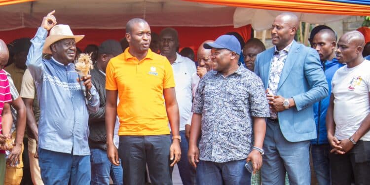 Azimio Leader Raila Odinga(L) And Secretary General Edwin Sifuna.