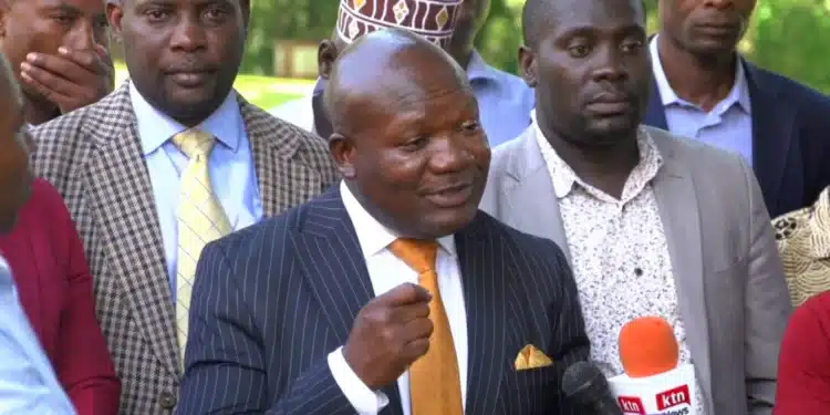 Kakamega Governor Fernandez Barasa Addresses Journalists On March 12, 2024.