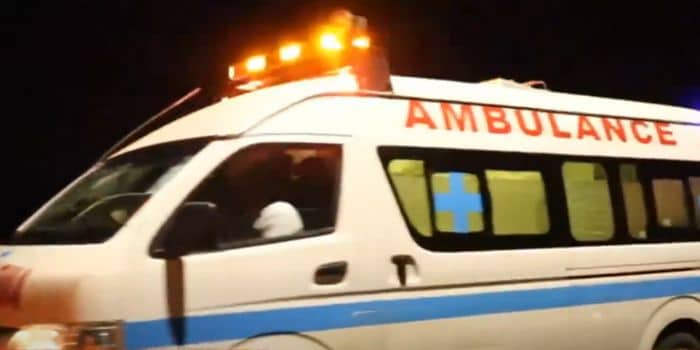 Witness Reveals How Passenger Pressured Driver To Speed Before Accident An Ambulance At An Accident Scene.
