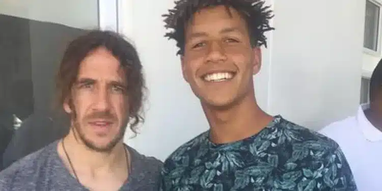 Luke Fleurs Meeting Carles Puyol On His Birthday.