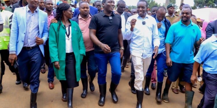 Kisii Governor Simba Arati At Nyamache Town On November 6 , 2023. Photo/ Arati X.