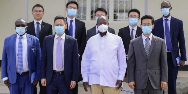 A Photo Collage Of China’s President Xi Jinping President Yoweri Museveni Of Uganda. Photo/Courtesy.