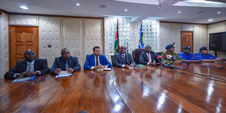 Detention Of Excess Passengers &Amp; Mandatory Inspection Among New Safety Measures Transport Cs Kipchumba Murkomen During An Interministerial Meeting On April 9, 2024. Photo/Murkomen X.