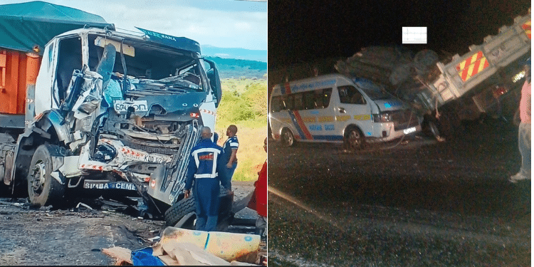 Photos From The Accident Along Nairobi-Mombasa Highway At Salama, Makueni County. Photo/Courtesy.