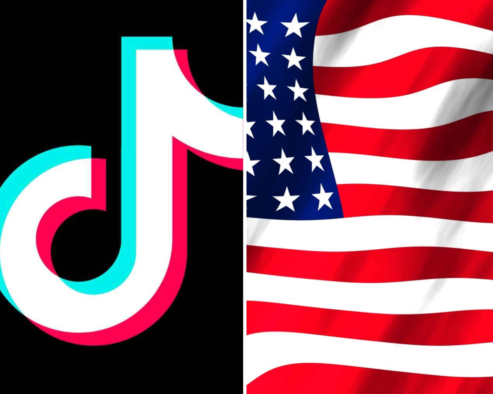 Photo Collage Of The Tiktok Logo &Amp; The Us Flag. Photo/Courtesy
