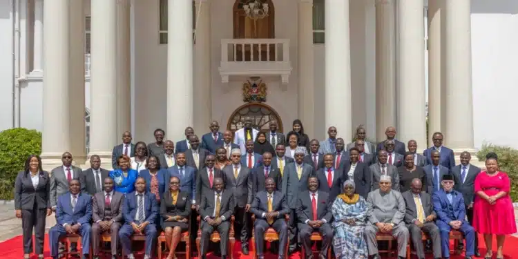 President William Ruto Poses For A Photo With Newly Appointed Cass During Their Swearing In. 