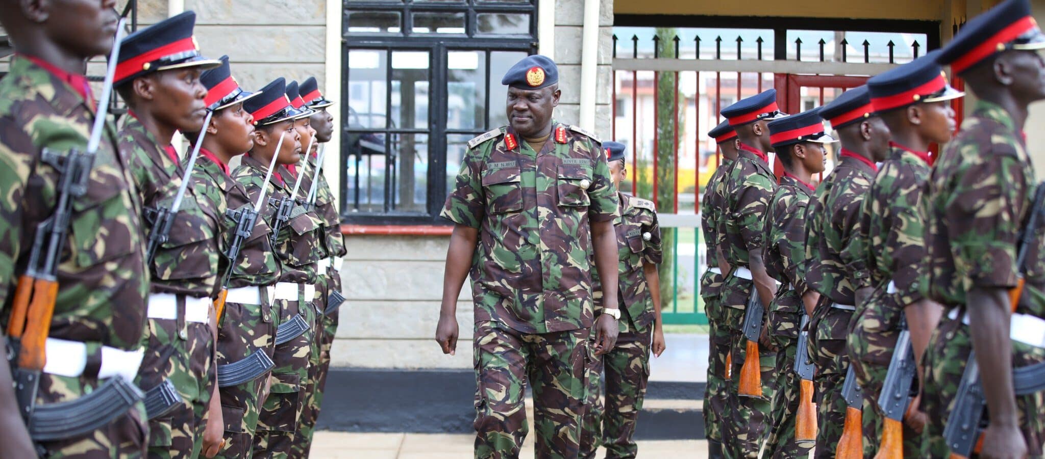 Kdf Responds After Uproar Over Soldiers Caught Beating Police Commander Kenya Army Lieutenant General Peter Njiru Inspects A Guard Of Honour. Photo/Kdf