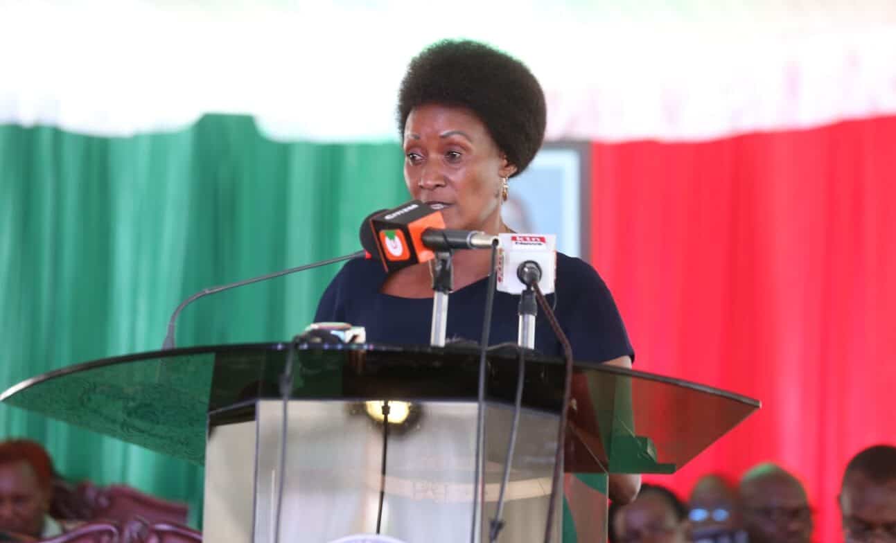 Tsc Chairperson Nancy Macharia Speaks At A Past Function.