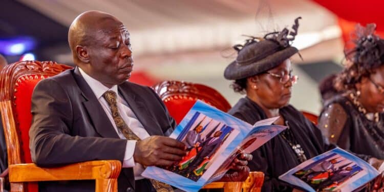 Dp Rigathi Gachagua During The Burial Ceremony Of His Late Teacher. Photo/Dpcs