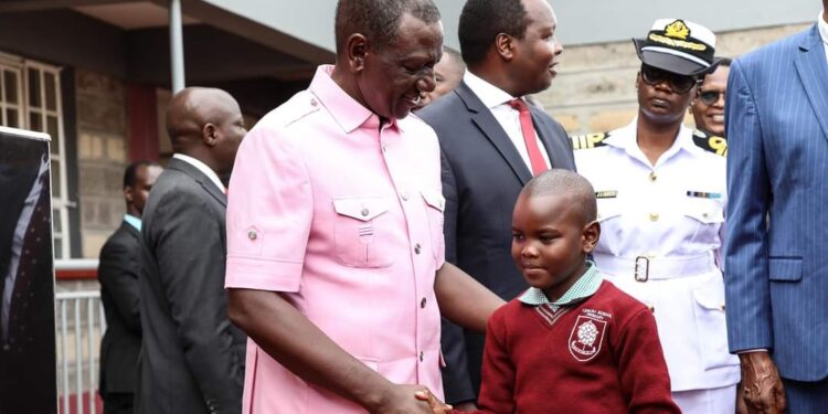Presidnent William Ruto During The Official Opening Of Lenana School Primary In Nairobi. Photo/ Kindiki X.