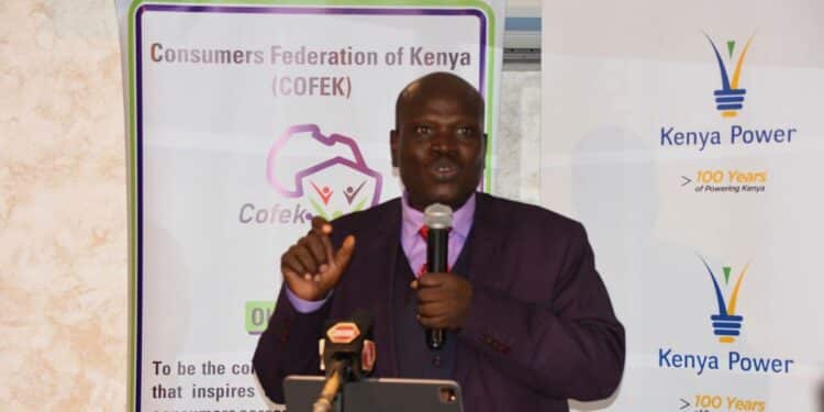Kenya Power Ceo Dr. Joseph Siror Speaking During During A Joint Stakeholders' Forum Attended By Representatives From The Consumers Federation Of Kenya (Cofek), The Scrap Metal Council, And Scrap Metal Dealers. Photo/Kplc.