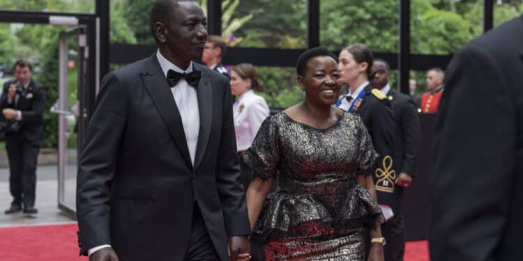 President William Ruto And Mama Rachel Ruto Arriving In As Arrived In Washington, D.c. In The United States Of America.
