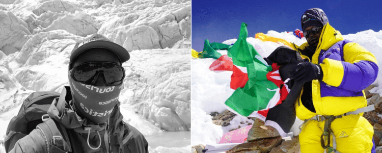 Photo Collage Of Kenyan Mountaineer Cheruiyot Kirui.photo/Courtesy