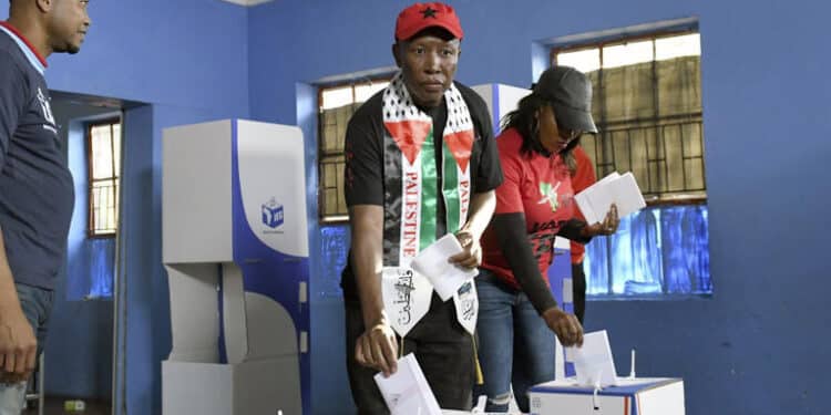Opposition Economic Freedom Fighters (Eff) Leader Julius Malema, Casts His Vote At A Polling Station In Polokwane, South Africa, Wednesday, May 29, 2024. Photo/ Ap