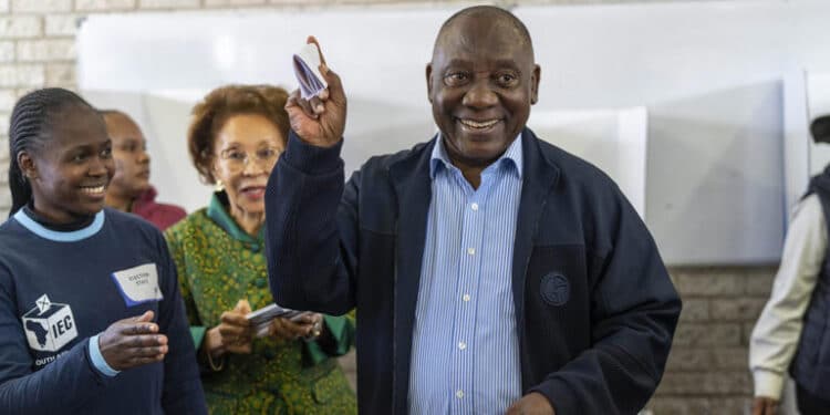 South African President Cyril Ramaphosa Casts His Ballot Wednesday May 29, 2024, For The General Elections In Soweto, South Africa. Photo/ Ap