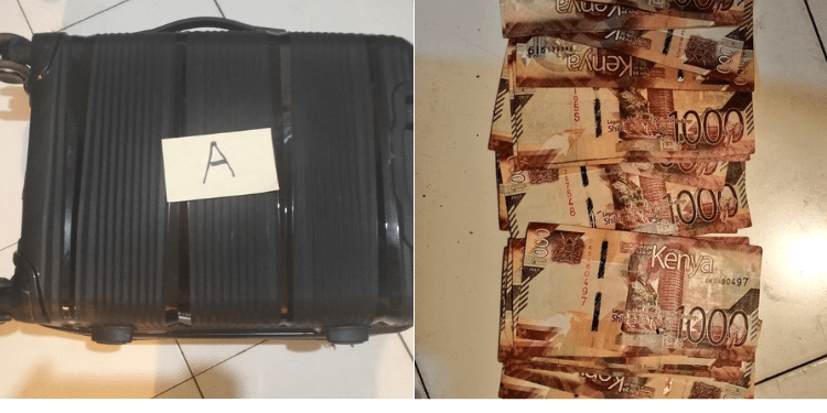 A Black Suitcase That Had 298 Pellets Of Cocaine Hidden In Three Teddy Bears And Money Seized.photo/ Dci